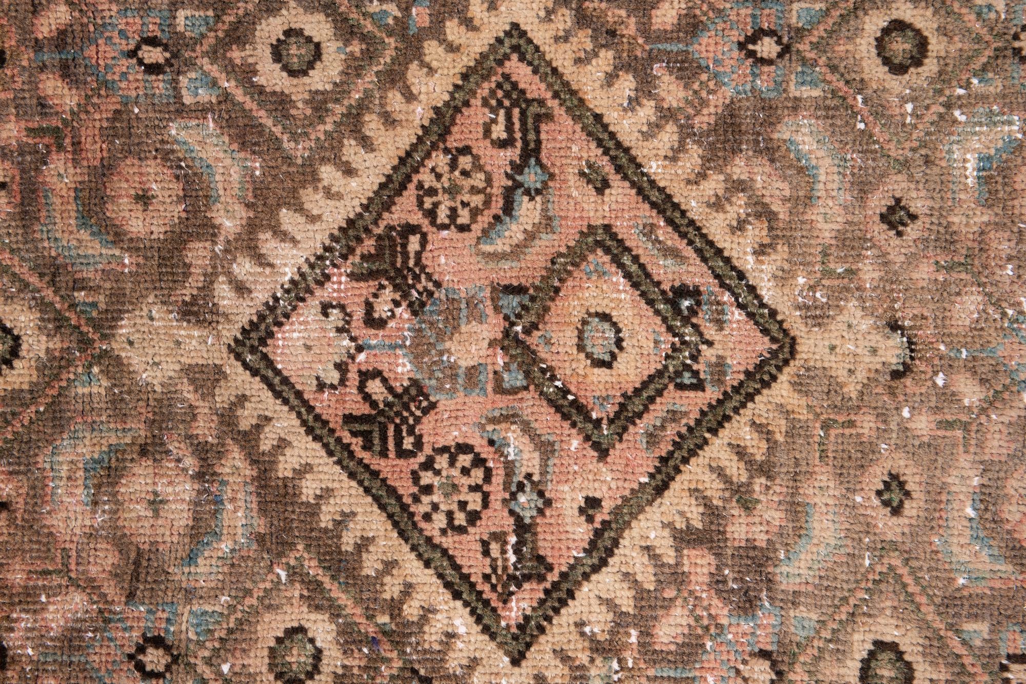 3' x 7' 4 Hand Knotted Ultra Vintage Persian Wool Runner Rug