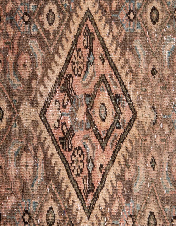 Detail image of 3' x 7' 4  Hand Knotted Ultra Vintage Persian Wool Runner Rug