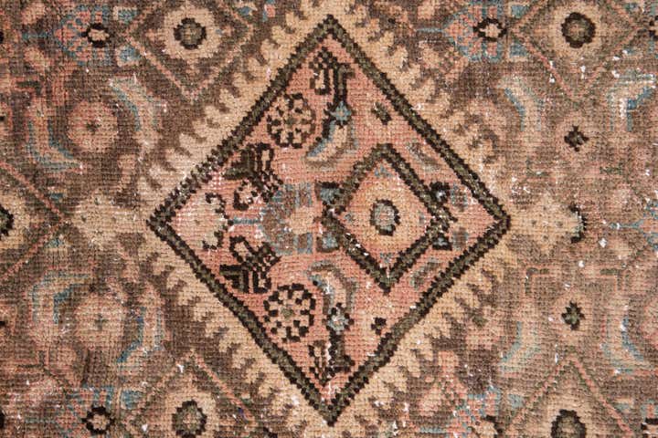 3' x 7' 4 Hand Knotted Ultra Vintage Persian Wool Runner Rug
