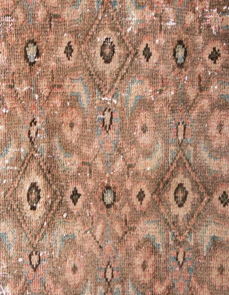 Detail image of 3' x 7' 4  Hand Knotted Ultra Vintage Persian Wool Runner Rug