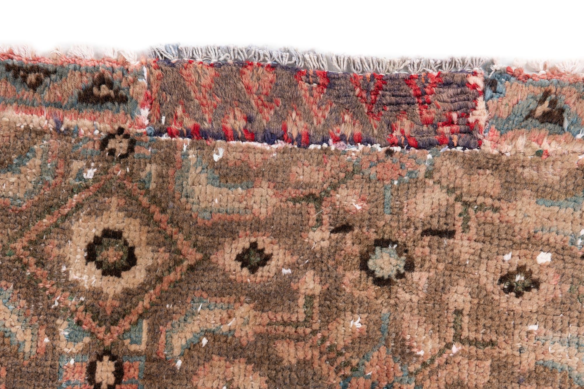 3' x 7' 4 Hand Knotted Ultra Vintage Persian Wool Runner Rug