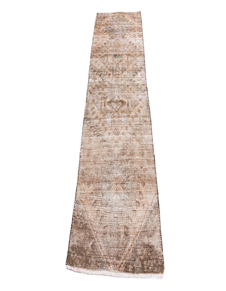 Detail image of 2' 9 x 8' 8  Hand Knotted Ultra Vintage Persian Wool Runner Rug