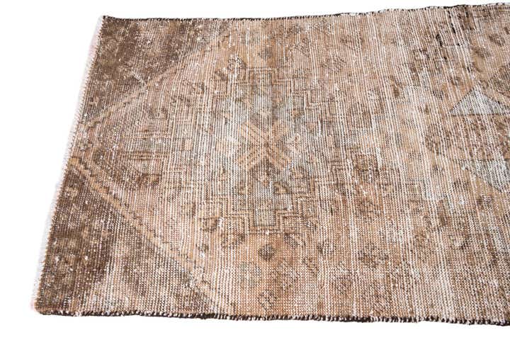 2' 9 x 8' 8 Hand Knotted Ultra Vintage Persian Wool Runner Rug