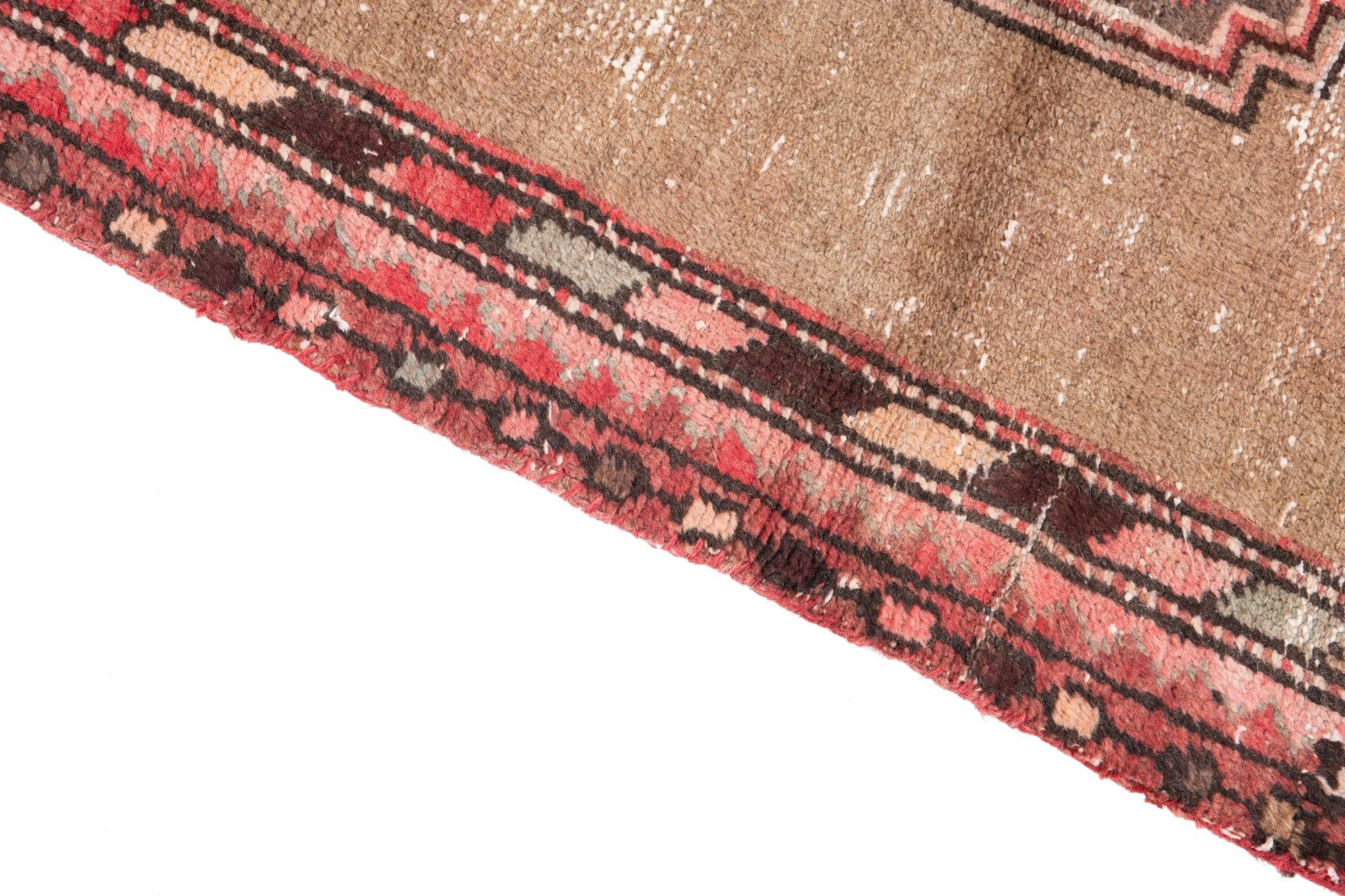 3' 4 x 6' 6 Hand Knotted Ultra Vintage Persian Wool Runner Rug