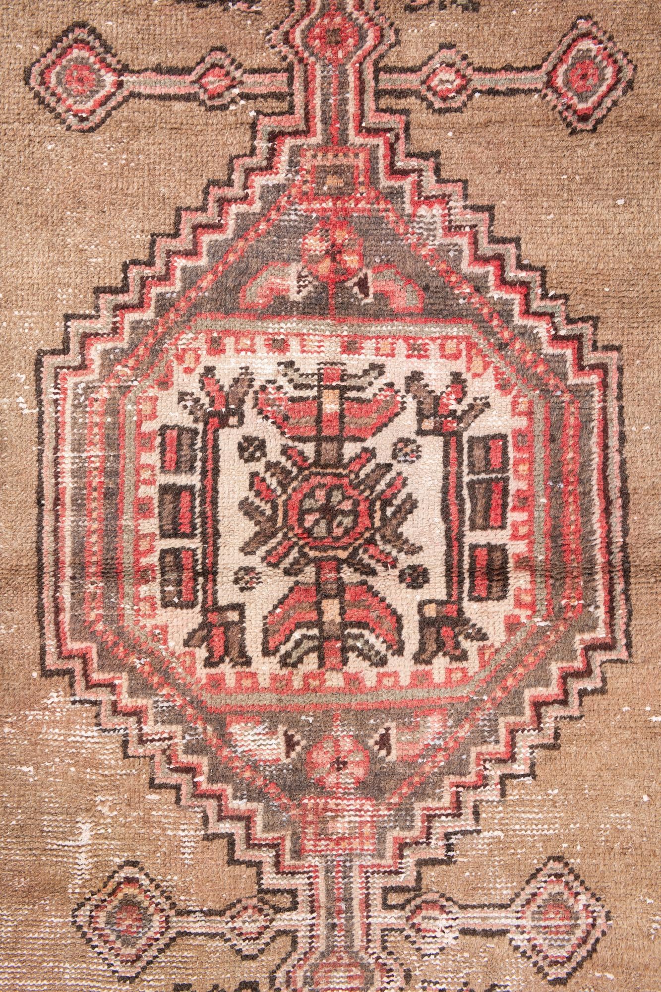 3' 4 x 6' 6 Hand Knotted Ultra Vintage Persian Wool Runner Rug