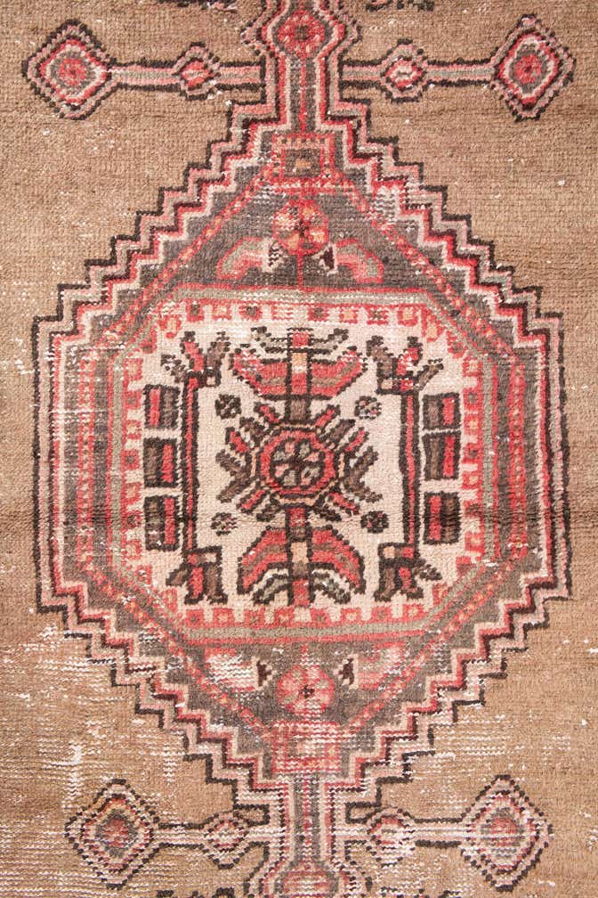 3' 4 x 6' 6 Hand Knotted Ultra Vintage Persian Wool Runner Rug