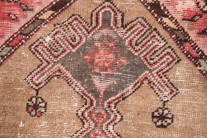 3' 4 x 6' 6 Hand Knotted Ultra Vintage Persian Wool Runner Rug