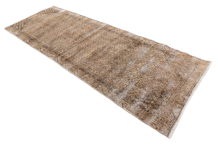 Detail image of 3' 3 x 9' Hand Knotted Ultra Vintage Persian Wool Runner Rug