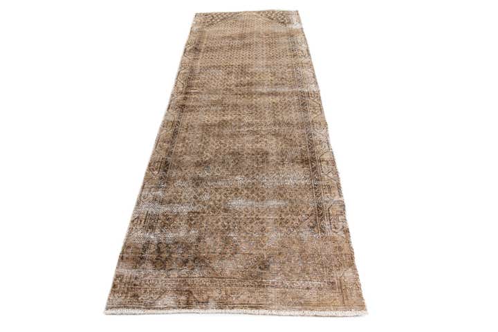 3' 3 x 9' Hand Knotted Ultra Vintage Persian Wool Runner Rug
