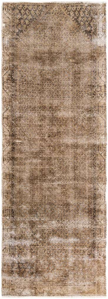 3' 3 x 9' Hand Knotted Ultra Vintage Persian Wool Runner Rug