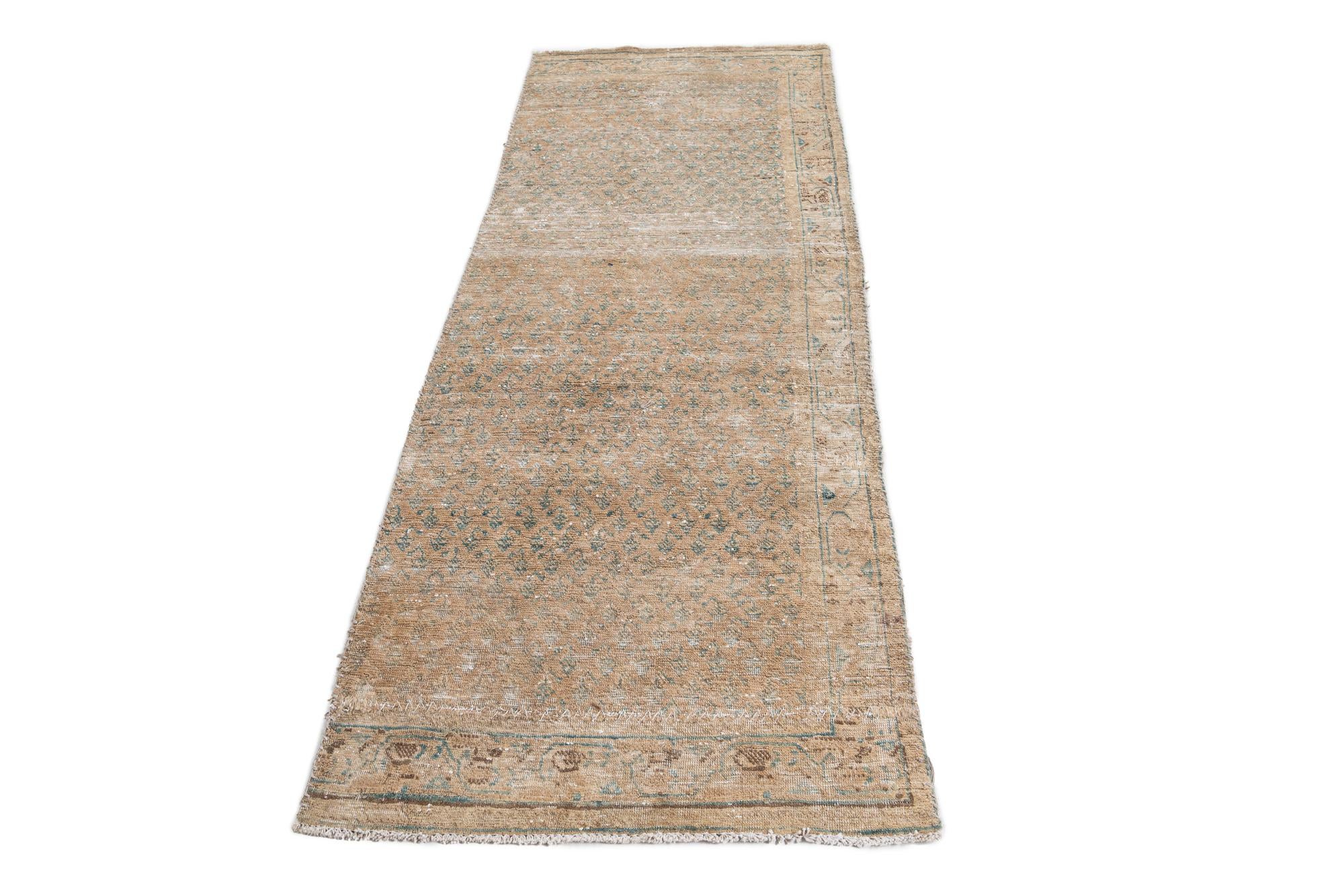 2' 10 x 7' 7 Hand Knotted Ultra Vintage Persian Wool Runner Rug