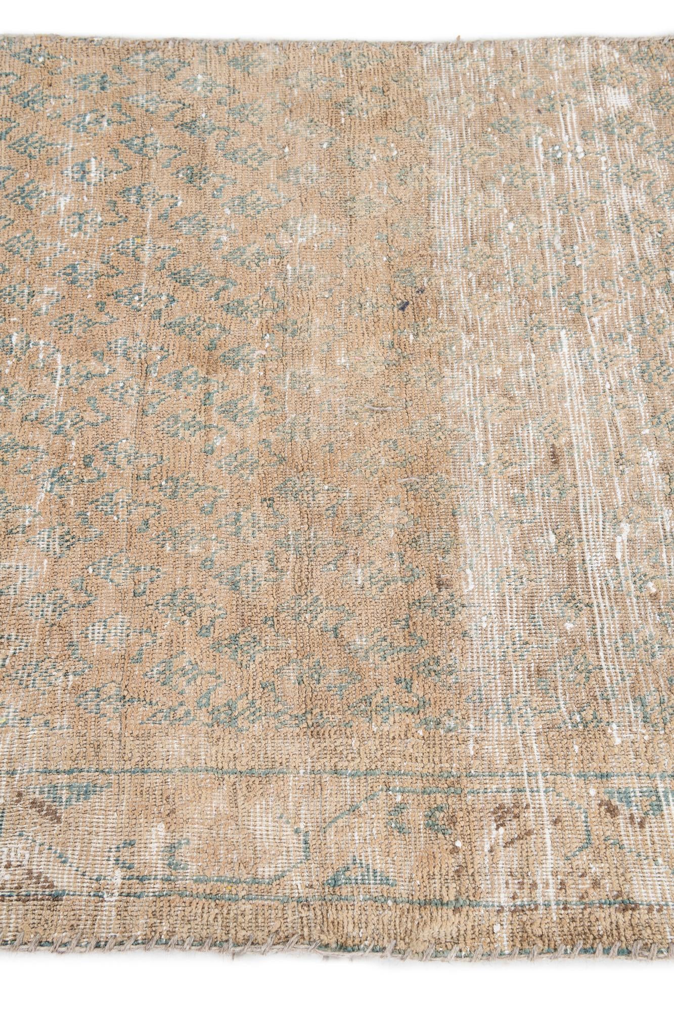2' 10 x 7' 7 Hand Knotted Ultra Vintage Persian Wool Runner Rug