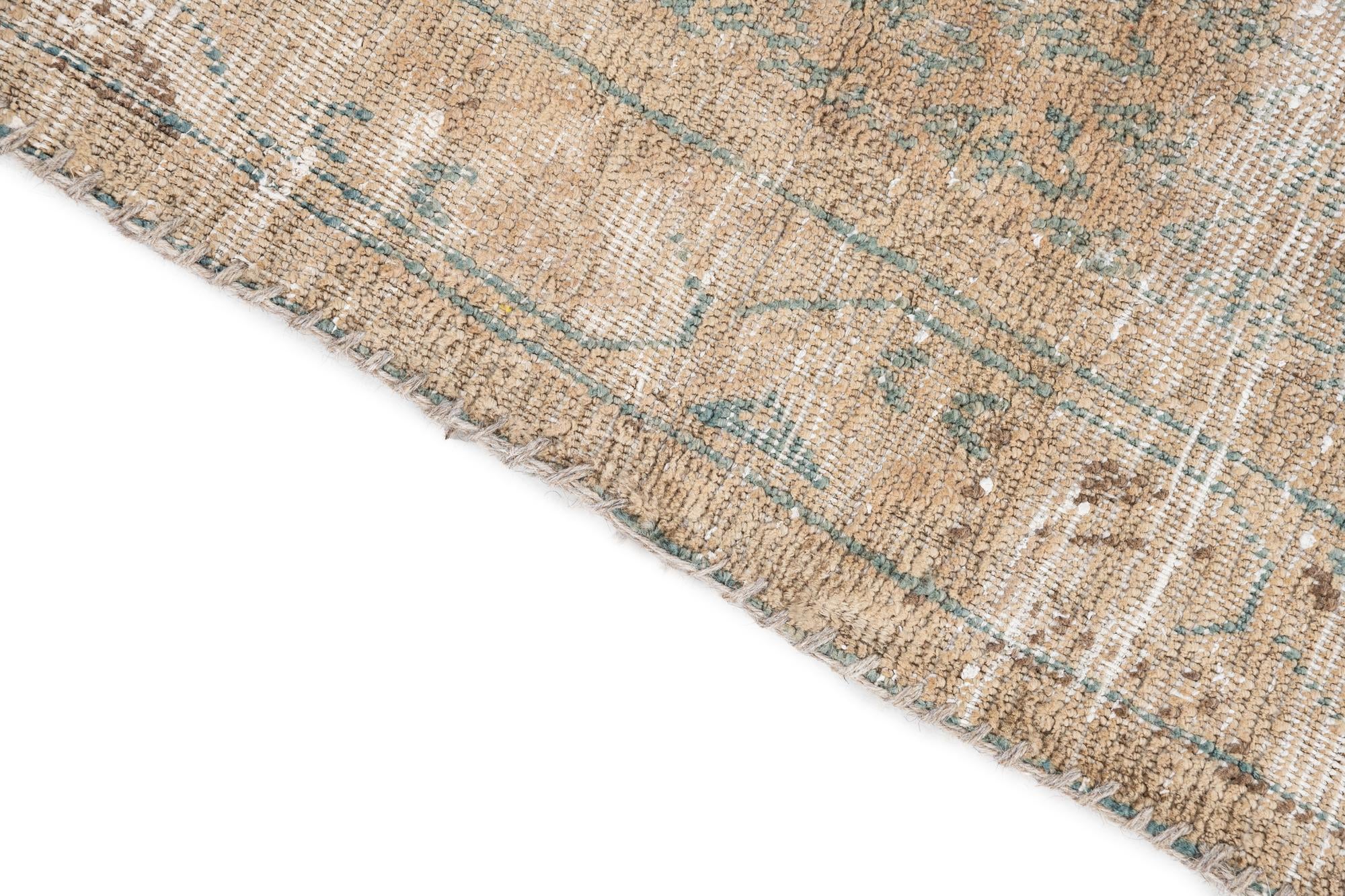 2' 10 x 7' 7 Hand Knotted Ultra Vintage Persian Wool Runner Rug