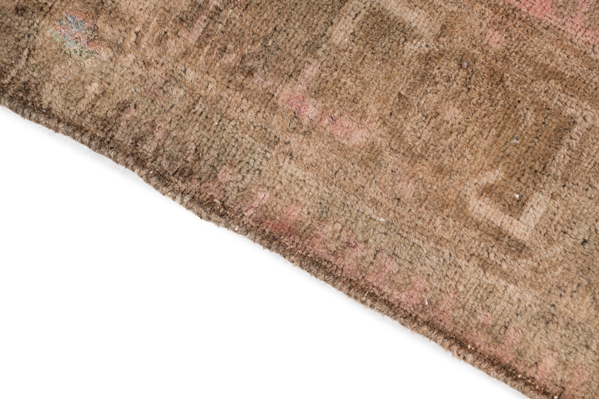 4' 6 x 9' 9 Hand Knotted Ultra Vintage Persian Wool Runner Rug
