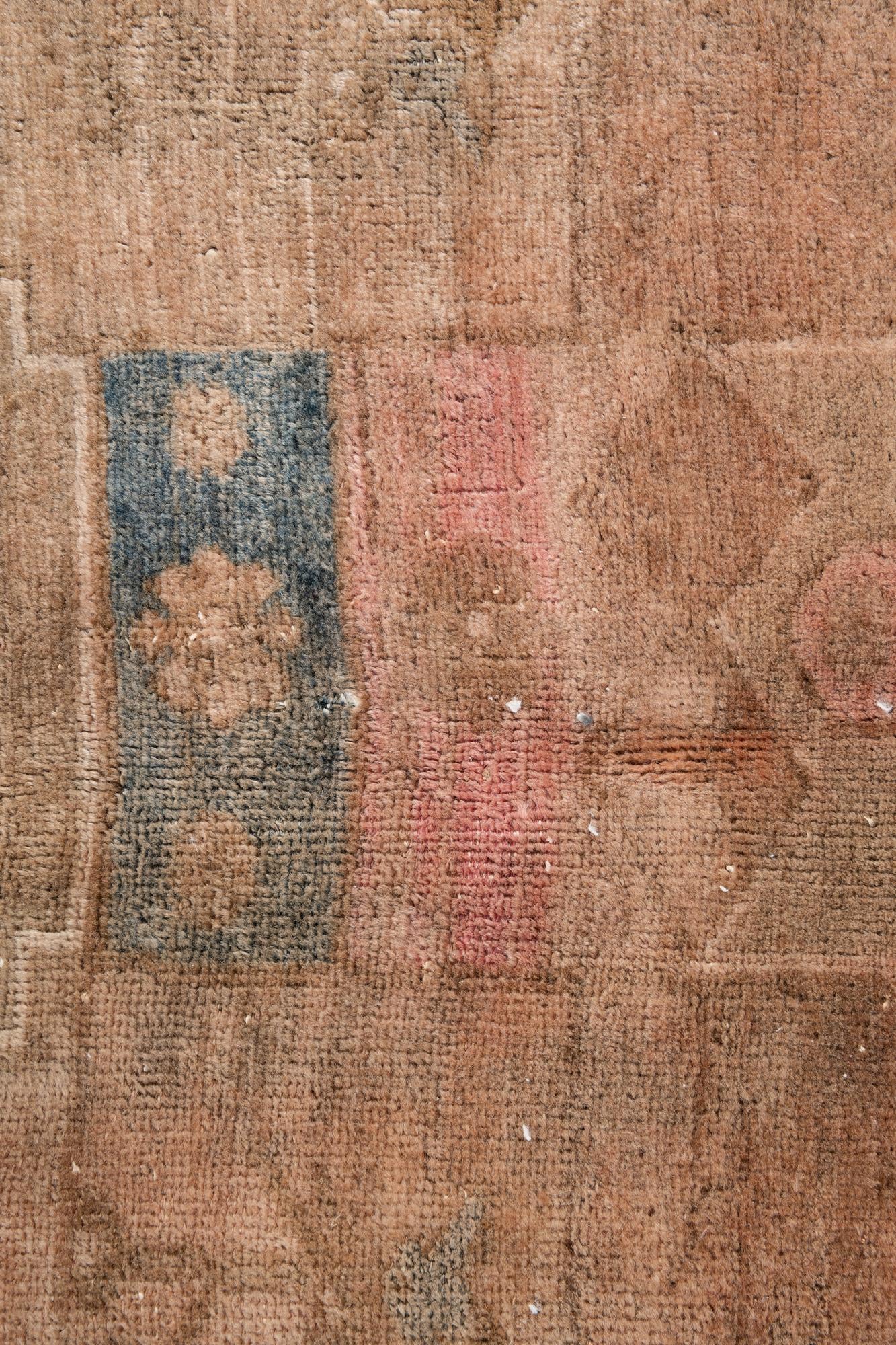 4' 6 x 9' 9 Hand Knotted Ultra Vintage Persian Wool Runner Rug