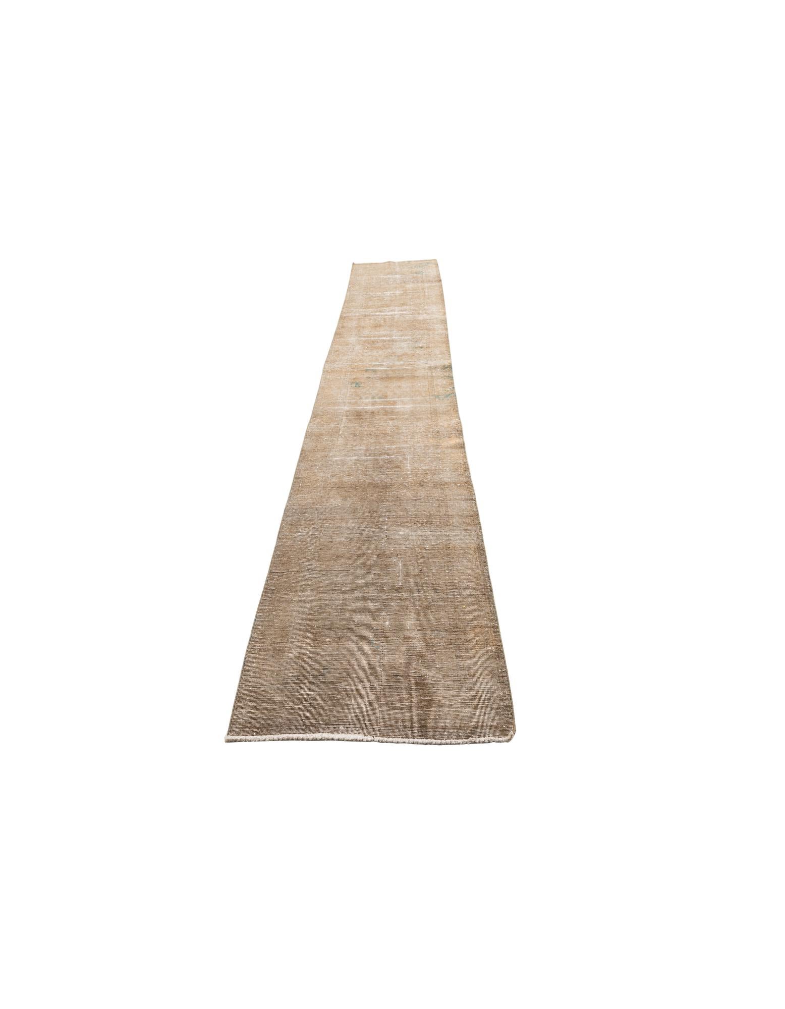 75cm x 455cm anudado a mano Ultra Vintage Alfombra Persa Lana Pasillera