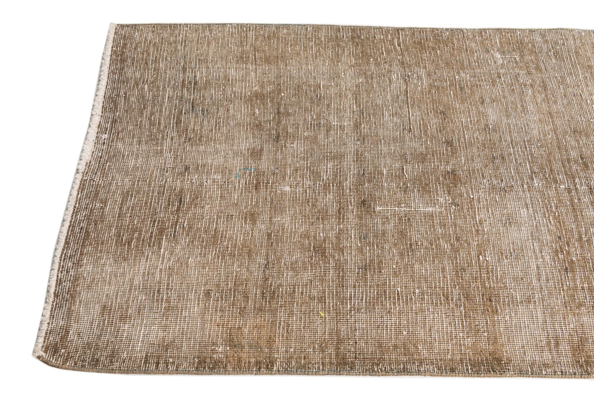 75cm x 455cm anudado a mano Ultra Vintage Alfombra Persa Lana Pasillera