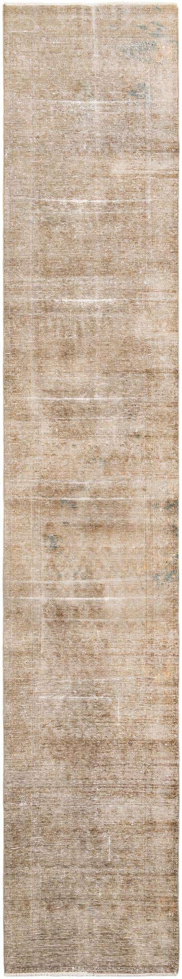 75cm x 455cm anudado a mano Ultra Vintage Alfombra Persa Lana Pasillera