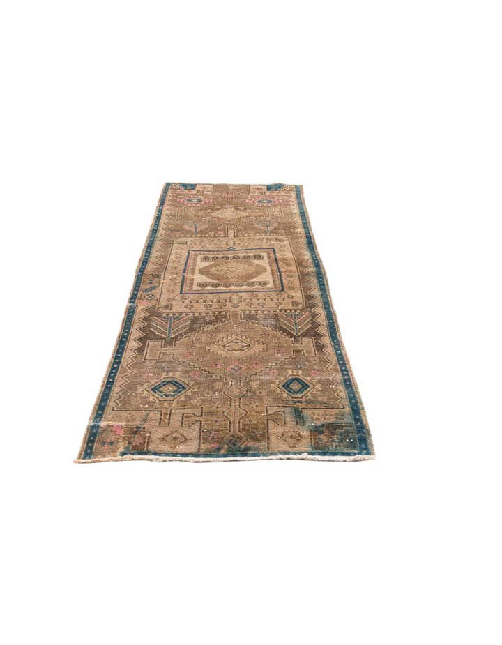 3' 2 x 8' 1 Hand Knotted Ultra Vintage Persian Wool Runner Rug