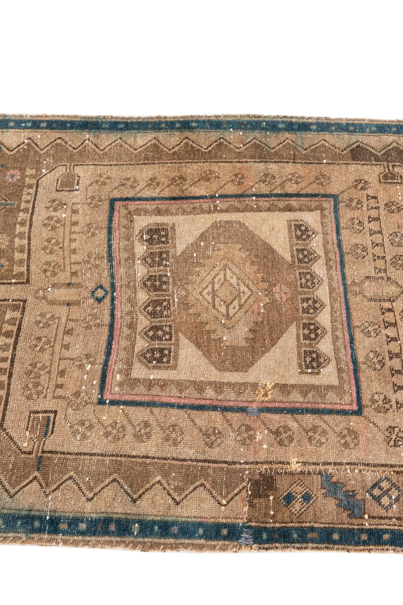 95cm x 245cm anudado a mano Ultra Vintage Alfombra Persa Lana Pasillera