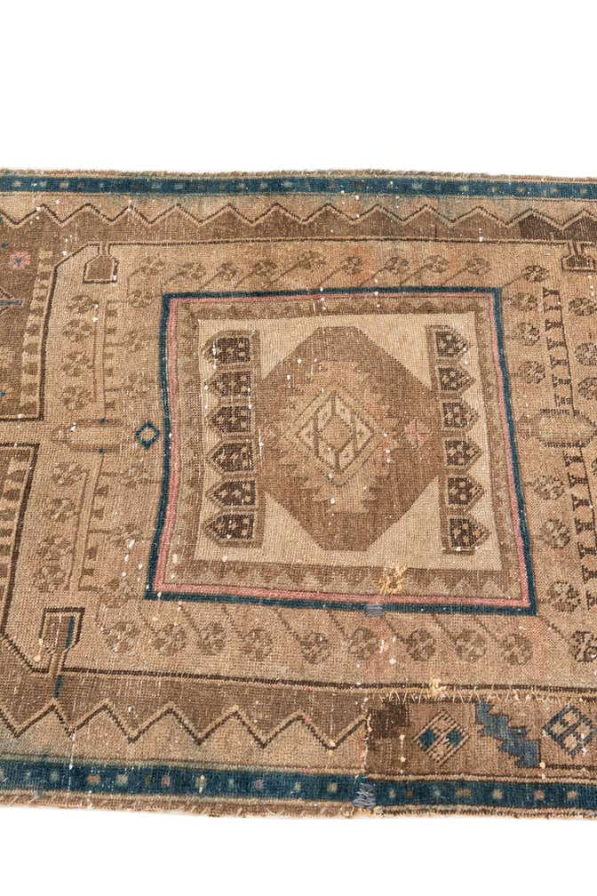 3' 2 x 8' 1 Hand Knotted Ultra Vintage Persian Wool Runner Rug