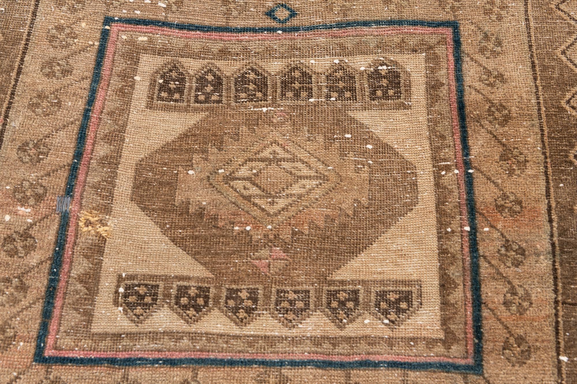 95cm x 245cm anudado a mano Ultra Vintage Alfombra Persa Lana Pasillera