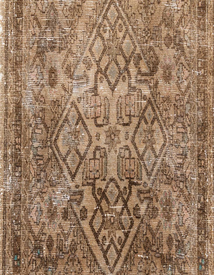 Detail image of 2' 8 x 9' 10  Hand Knotted Ultra Vintage Persian Wool Runner Rug