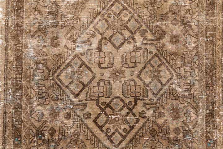 2' 8 x 9' 10 Hand Knotted Ultra Vintage Persian Wool Runner Rug
