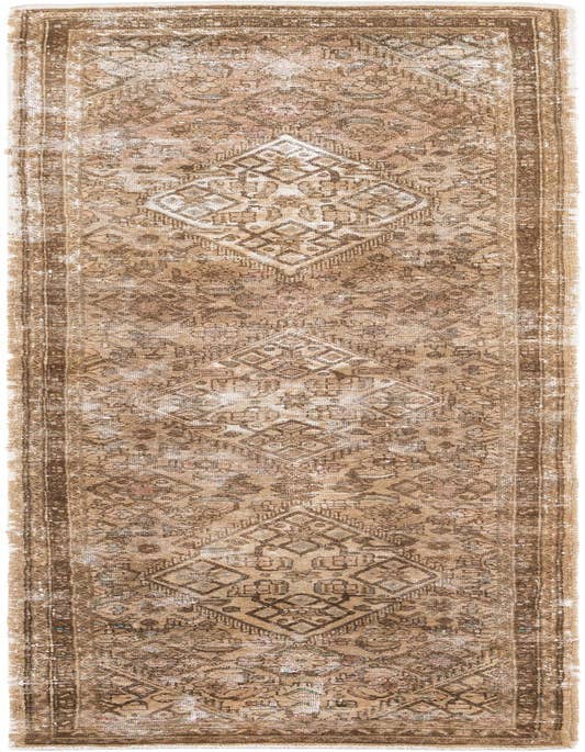 Detail image of 2' 8 x 9' 10 Hand Knotted Ultra Vintage Persian Wool Runner Rug