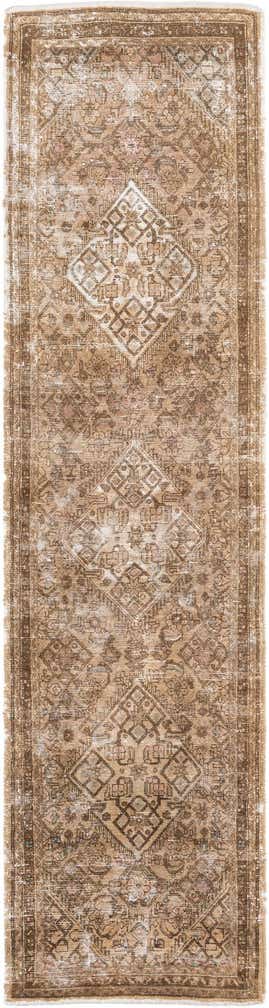 2' 8 x 9' 10 Hand Knotted Ultra Vintage Persian Wool Runner Rug