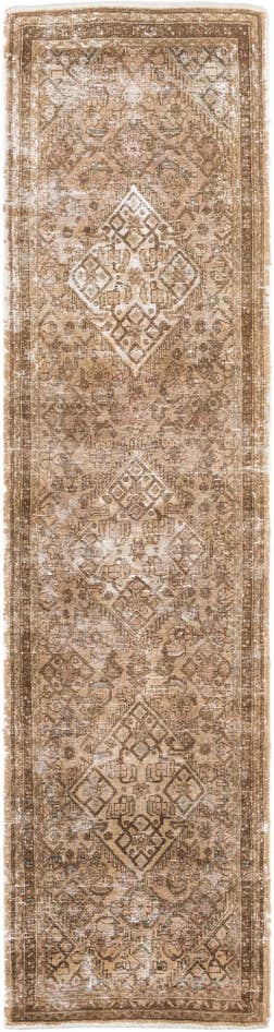 Detail image of 2' 8 x 9' 10 Hand Knotted Ultra Vintage Persian Wool Runner Rug