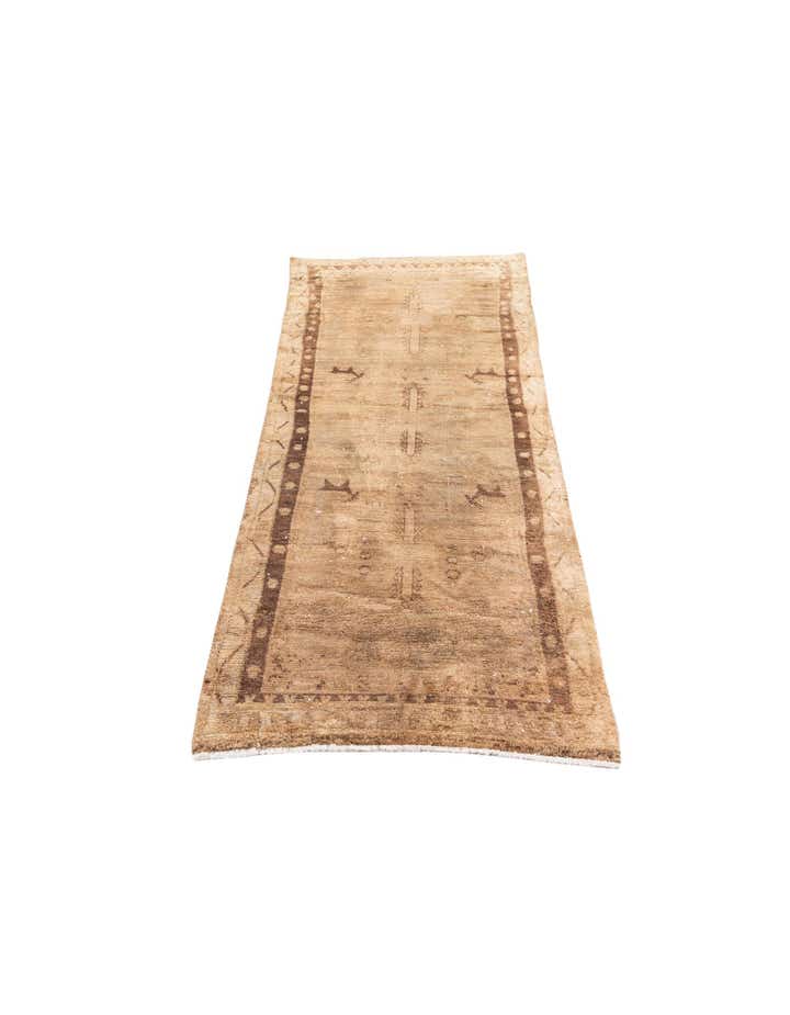 3' 1 x 7' 8 Hand Knotted Ultra Vintage Persian Wool Runner Rug