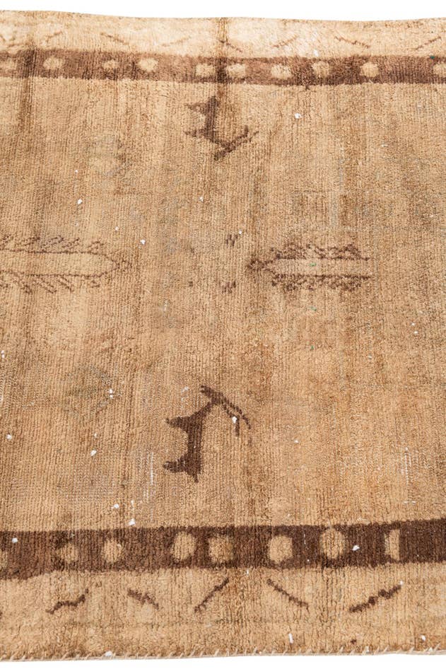 Detail image of 3' 1 x 7' 8 Hand Knotted Ultra Vintage Persian Wool Runner Rug