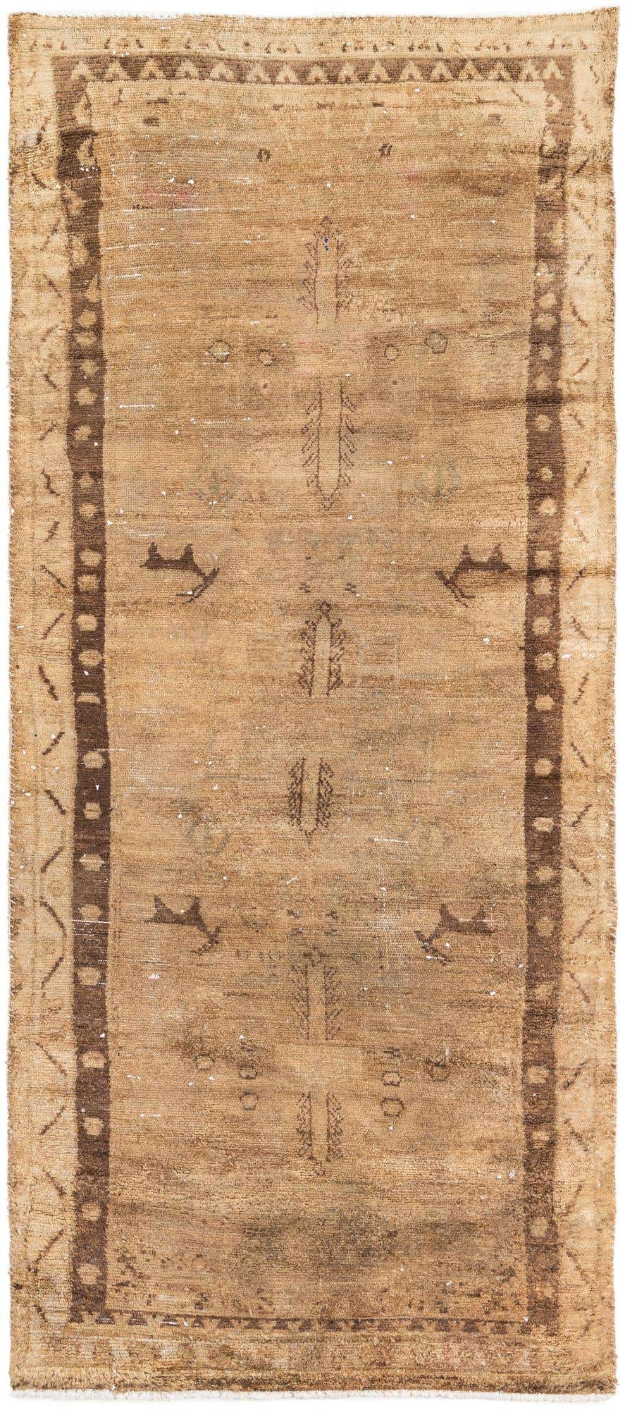 3' 1 x 7' 8 Hand Knotted Ultra Vintage Persian Wool Runner Rug