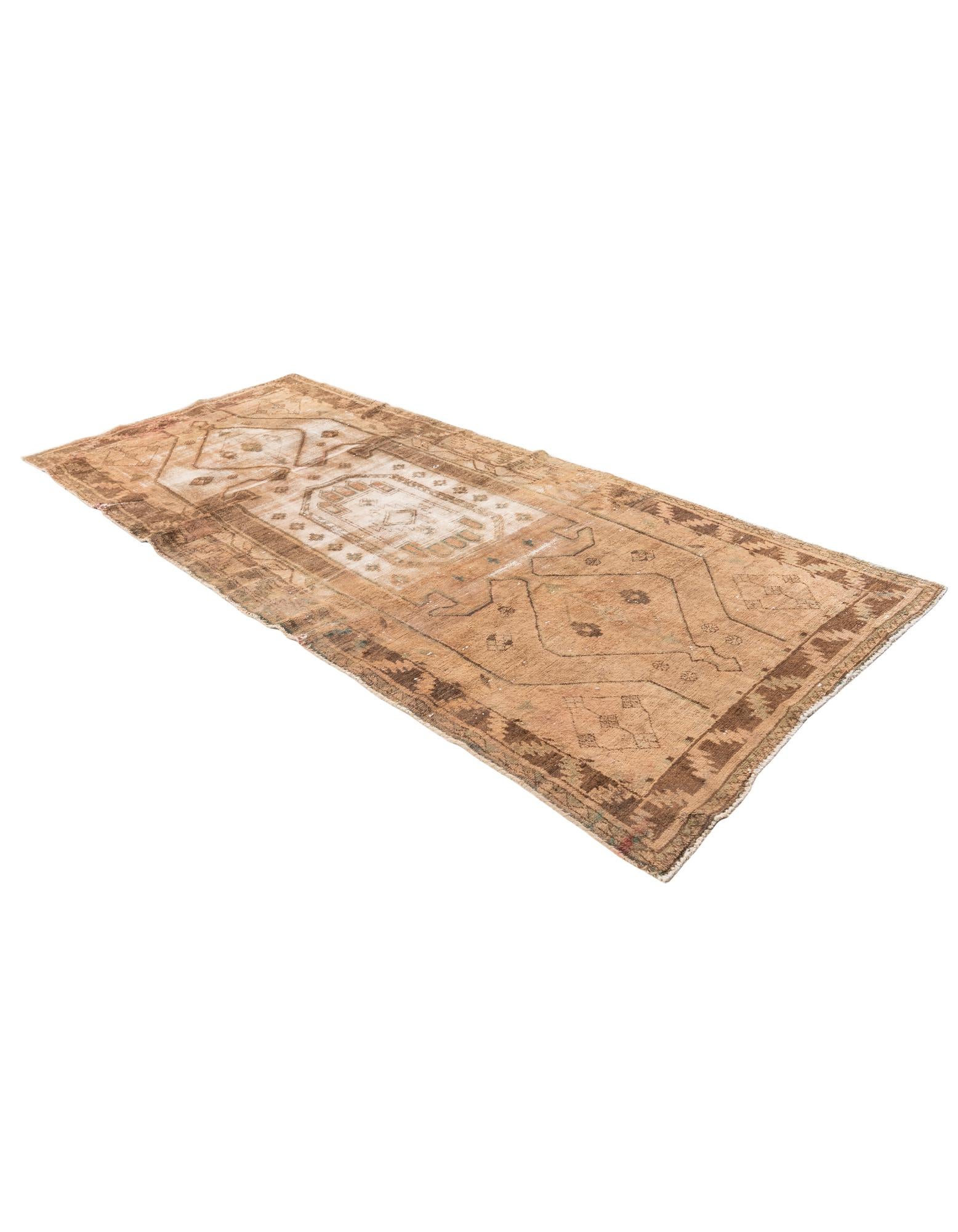4' 2 x 9' 6 Hand Knotted Ultra Vintage Persian Wool Runner Rug