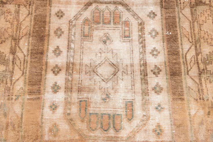 Detail image of 4' 2 x 9' 6 Hand Knotted Ultra Vintage Persian Wool Runner Rug