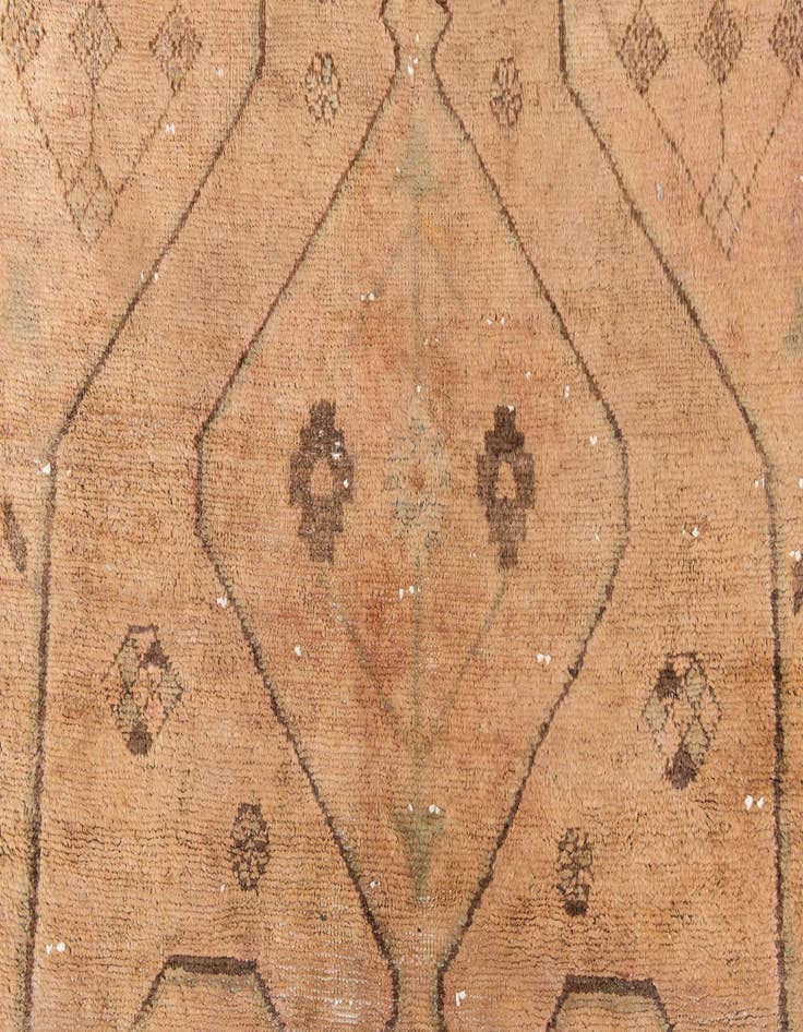 Detail image of 4' 2 x 9' 6  Hand Knotted Ultra Vintage Persian Wool Runner Rug