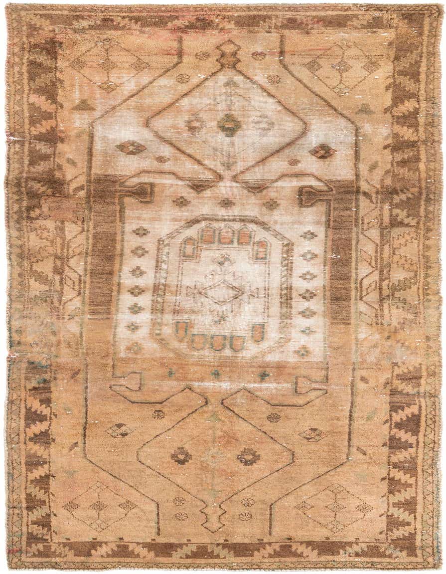 Primary image 4' 2 x 9' 6  Hand Knotted Ultra Vintage Persian Wool Runner Rug