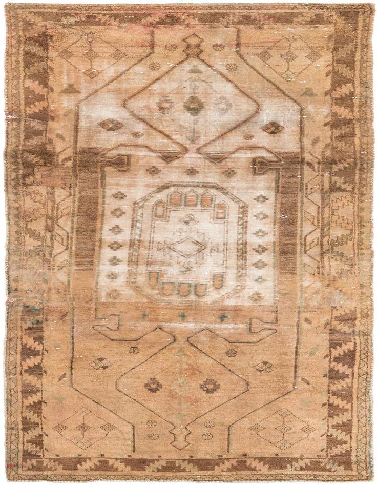 Detail image of 4' 2 x 9' 6 Hand Knotted Ultra Vintage Persian Wool Runner Rug