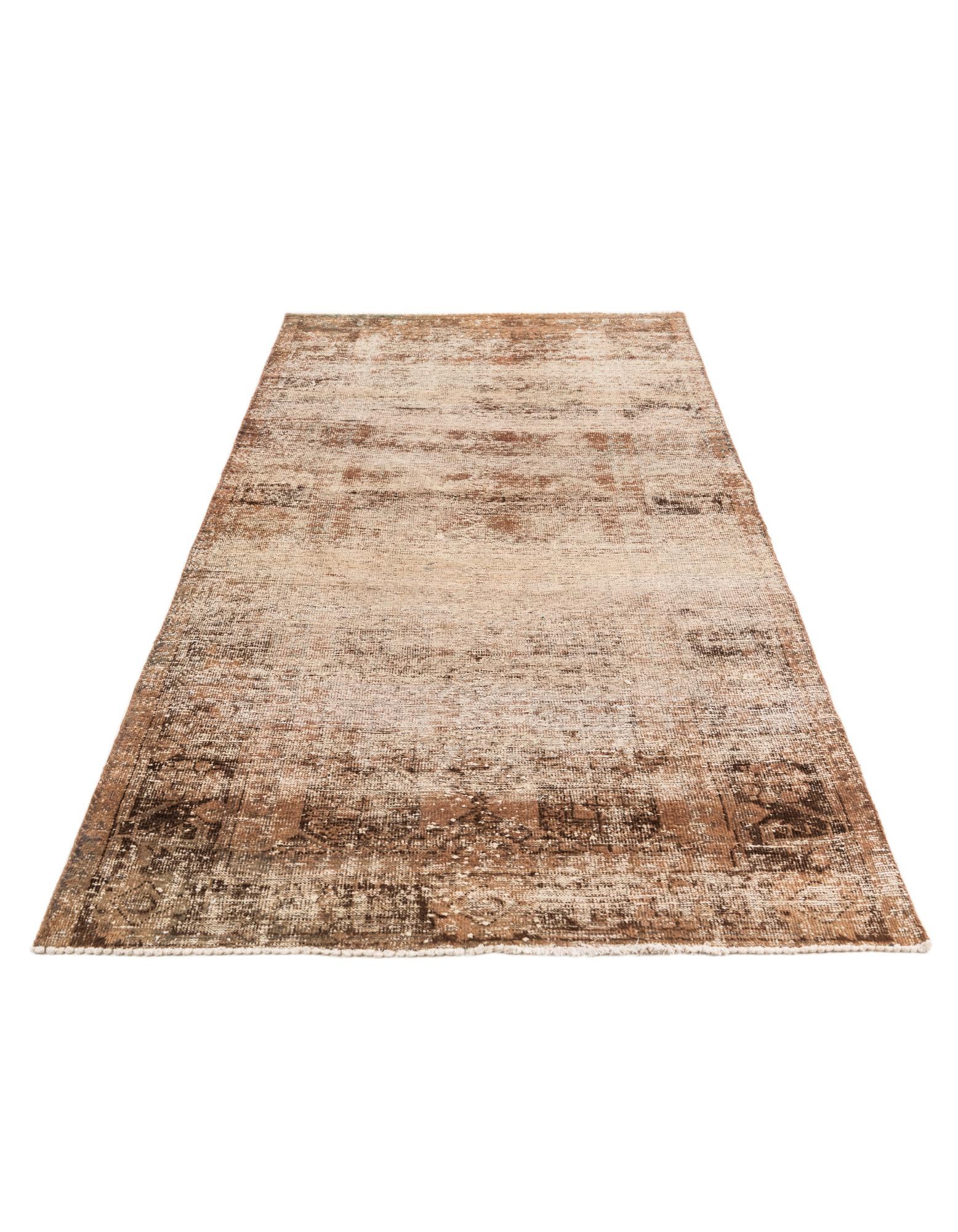 4' x 8' Hand Knotted Ultra Vintage Persian Wool Runner Rug