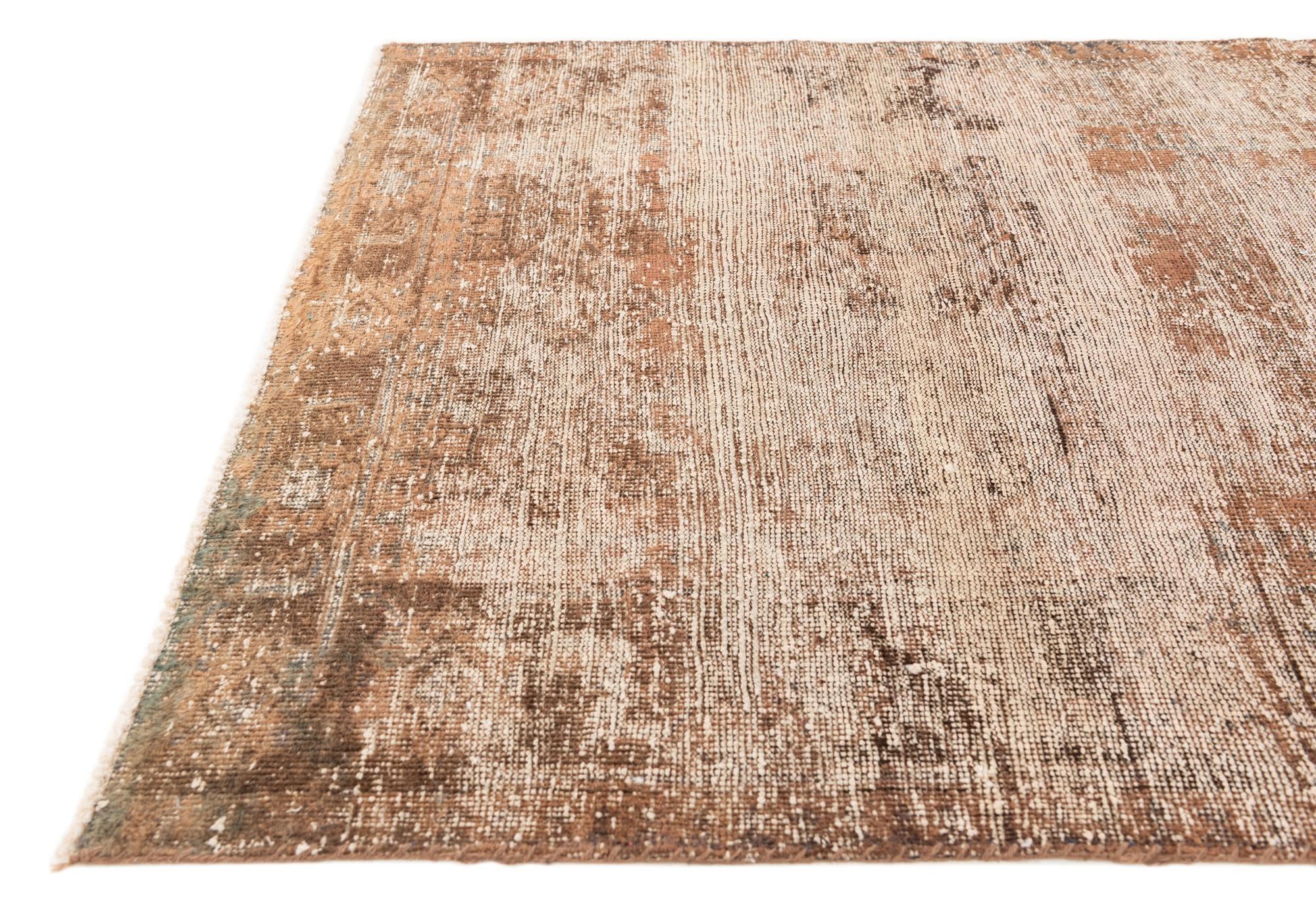 4' x 8' Hand Knotted Ultra Vintage Persian Wool Runner Rug