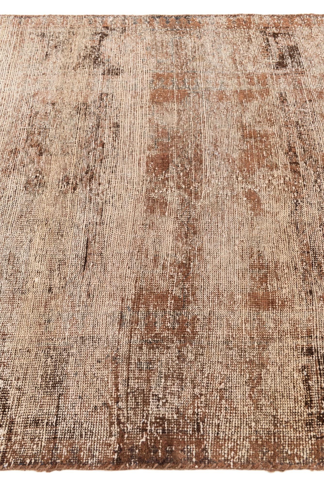 4' x 8' Hand Knotted Ultra Vintage Persian Wool Runner Rug