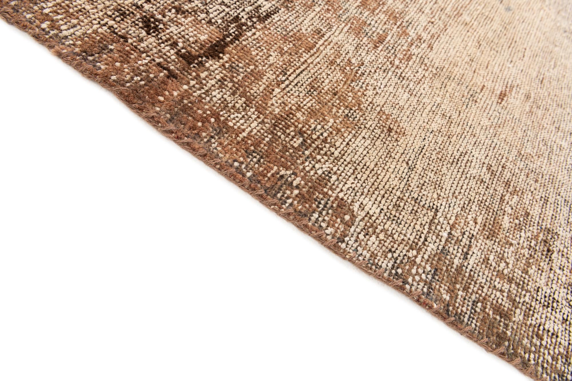 4' x 8' Hand Knotted Ultra Vintage Persian Wool Runner Rug