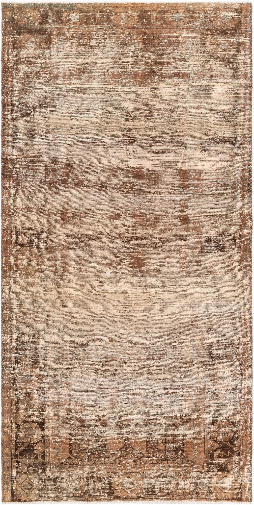 4' x 8' Hand Knotted Ultra Vintage Persian Wool Runner Rug