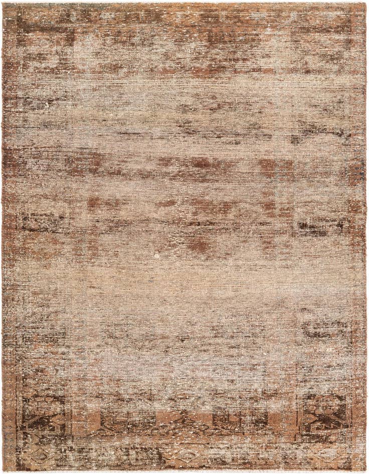Detail image of 4' x 8' Hand Knotted Ultra Vintage Persian Wool Runner Rug