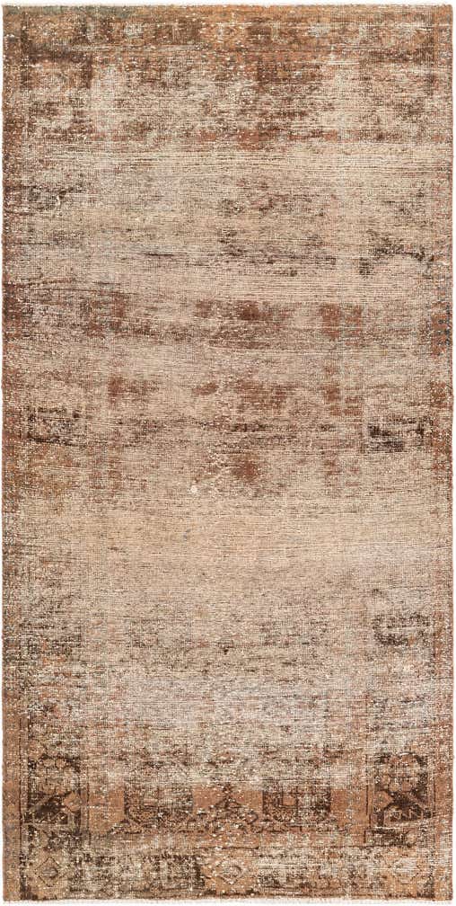 4' x 8' Hand Knotted Ultra Vintage Persian Wool Runner Rug