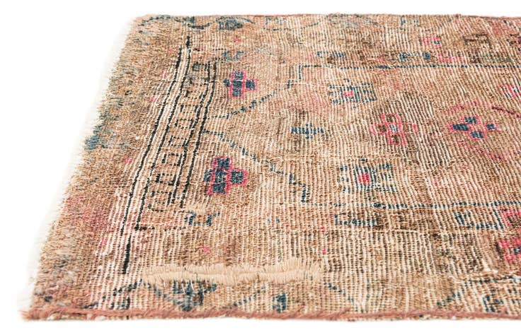 Detail image of 2' 6 x 4' 6 Hand Knotted Ultra Vintage Persian Wool Runner Rug