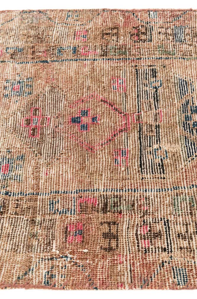 2' 6 x 4' 6 Hand Knotted Ultra Vintage Persian Wool Runner Rug