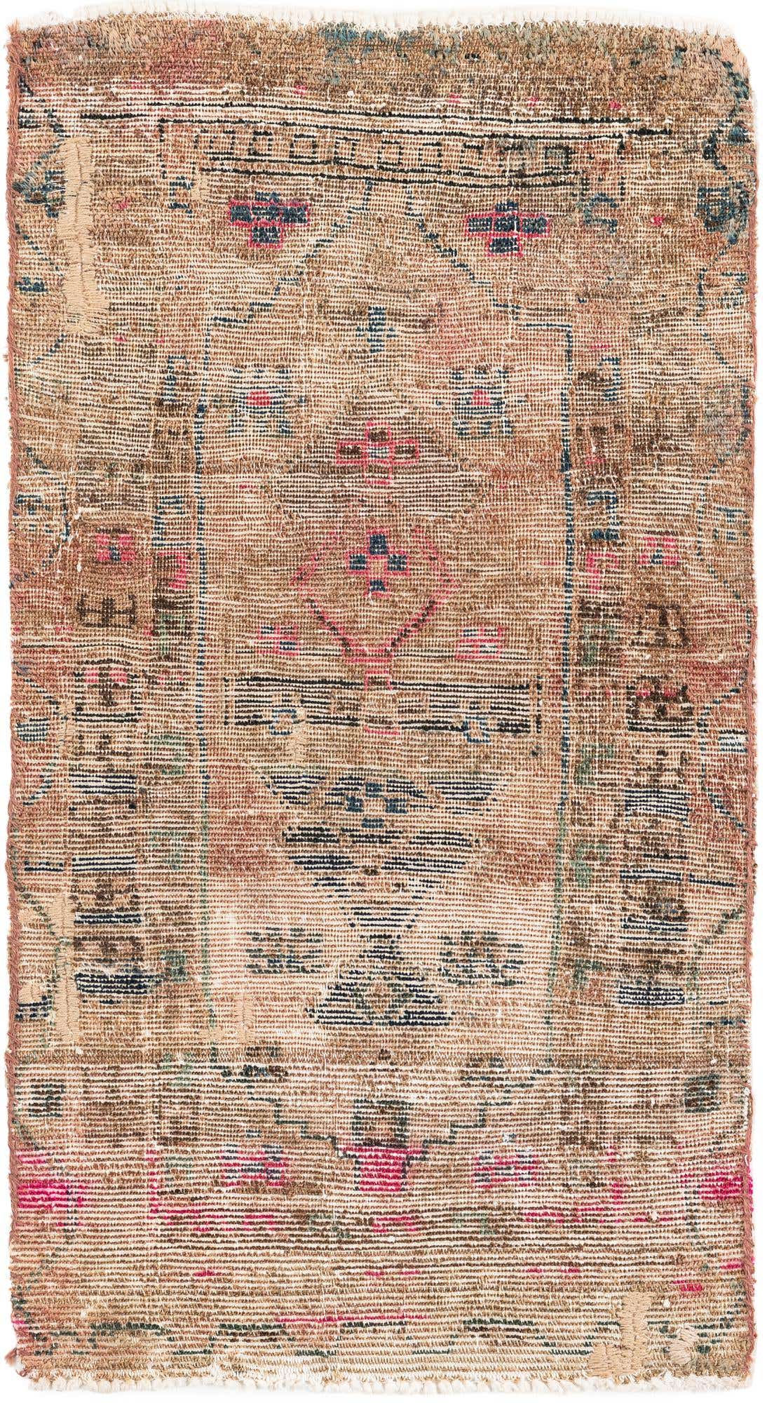 2' 6 x 4' 6 Hand Knotted Ultra Vintage Persian Wool Runner Rug