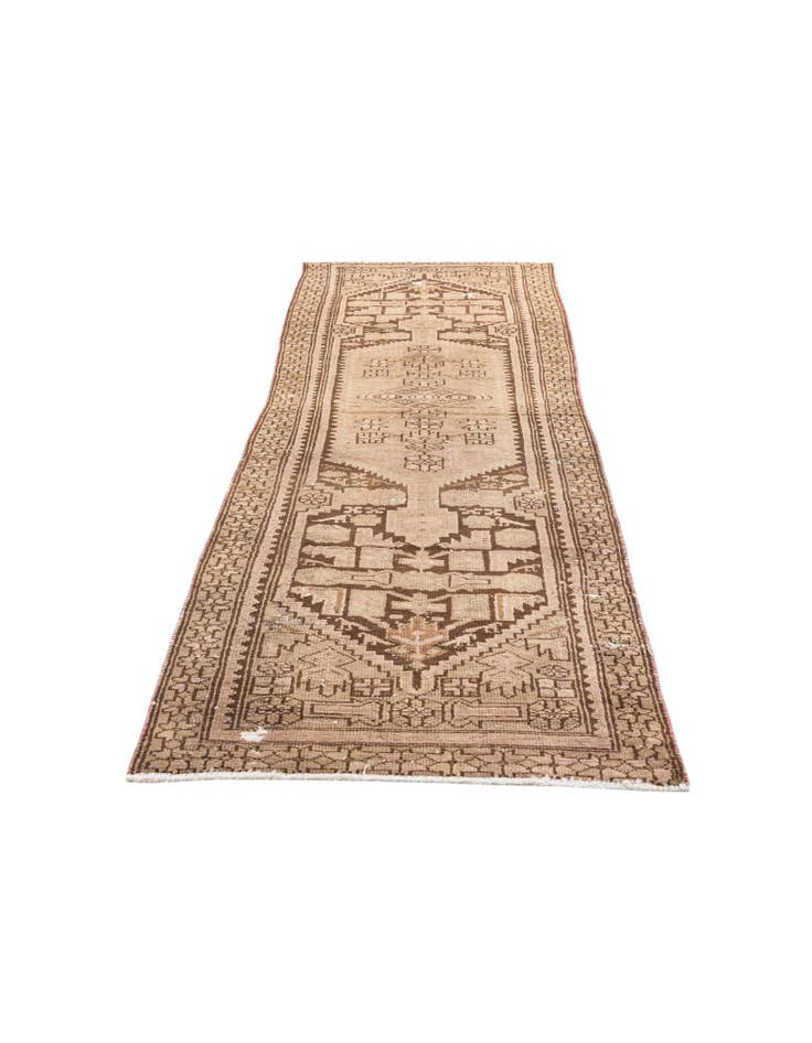 Detail image of 2' 10 x 8' 4  Hand Knotted Ultra Vintage Persian Wool Runner Rug